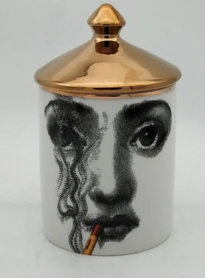 Face Candle Mug Holder Can Cotton Swab Storage - Bellarte Enchanté Face Candle Mug Holder Can Cotton Swab Storage